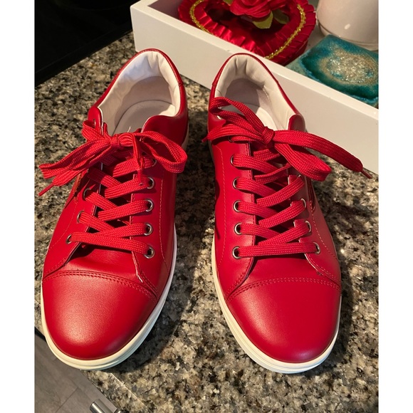 DOLCE & GABBANA ROUND TOE LEATHER SNEAKERS - Picture 3 of 8